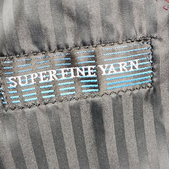 Giani Franco Mens 44R Suit Jacket Dk Gray Vertical Pin Striped Super Fine Yarn - Picture 6 of 16